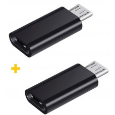 Адаптер XoKo AC-020 USB Type-C-micro USB Black 2шт. (XK-AC020-BK2)