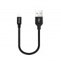 Кабель ColorWay USB-Lightning, 2.4А, 0.25м, Black (CW-CBUL048-BK) (33809-03)