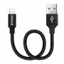 Кабель ColorWay USB-Lightning, 2.4А, 0.25м, Black (CW-CBUL048-BK) (33809-03)