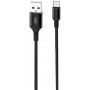 Кабель XO NB143 USB-USB Type-C 2.1A 2м Black (XO-NB143C2-BK) (34079-03)