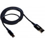 Кабель XO NB143 USB-USB Type-C 2.1A 2м Black (XO-NB143C2-BK)