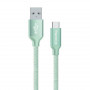 Кабель ColorWay USB-USB-C, 2.4А, 2м Mint (CW-CBUC008-MT) (23159-03)