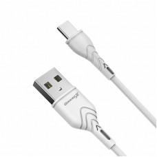 Кабель Grand-X USB-USB Type C, Cu, 3A, 1м, Fast Сharge, White (PC-03W)