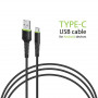 Кабель Intaleo CBFLEXT0 USB-USB Type-C 0.2м Black (1283126487446) (24249-03)