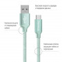 Кабель ColorWay USB-USB-C, 2.4А, 2м Mint (CW-CBUC008-MT) (23159-03)