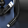 Кабель ColorWay USB-Lightning, 2.4А, 1м, Zinc Alloy + Led, Black (CW-CBUL035-BK) (24139-03)