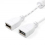 Кабель ATcom USB 2.0 AF/AF 1.8 м. white