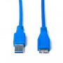 Кабель ProLogix (PR-USB-P-12-30-05m) USB 3.0 AM/MicroBM, синій, 0,5м