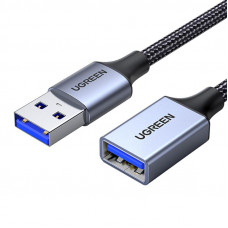 Кабель-подовжувач Ugreen US115 USB - USB (AM-AF), 2 м, Black (10497)