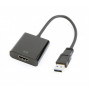 Адаптер Cablexpert (A-USB3-HDMI-02) USB3.0-HDMI, 0.15 м, чорний (21679-03)