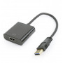 Адаптер Cablexpert (A-USB3-HDMI-02) USB3.0-HDMI, 0.15 м, чорний (21679-03)