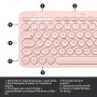 Клавіатура бездротова Logitech K380 Multi-Device Bluetooth Rose (920-009867) (29711-03)