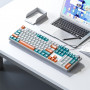 Клавіатура Aula Mechanical F2088 PRO White/Blue, plus 9 Orange keys KRGD blue (6948391234908) (34461-03)