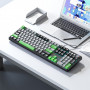 Клавіатура Aula Mechanical F2088 PRO Black/Gray, plus 9 Green keys KRGD blue (6948391234892) (34462-03)