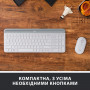 Комплект (клавіатура, мишка) бездротовий Logitech MK470 White USB (920-009205) (29771-03)