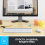 Комплект (клавіатура, мишка) бездротовий Logitech MK470 White USB (920-009205) (29771-03)