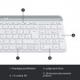 Комплект (клавіатура, мишка) бездротовий Logitech MK470 White USB (920-009205)