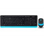 Комплект (клавіатура, мишка) бездротовий A4Tech FG1010 Black/Blue USB (22531-03)