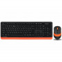 Комплект (клавіатура, мишка) бездротовий A4Tech Fstyler FG1010 Orange USB (22976-03)