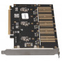 Контролер Frime WCH382L (ECF-PCIEtoSSD010) PCI-E-5xM.2 (B Key)