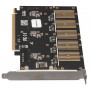 Контролер Frime WCH382L (ECF-PCIEtoSSD010) PCI-E-5xM.2 (B Key) (28211-03)