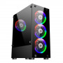Корпус 1stPlayer Rainbow V2-A-4R1 Color LED Black без БЖ (24592-03)