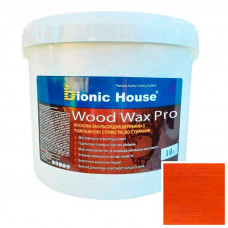 Краска для дерева WOOD WAX PRO безцветная база Bionic-House 10л Махагон