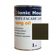 Краска для дерева PROFI-FACADE LASUR tung oil 1л Антрацит