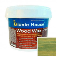 Краска для дерева WOOD WAX PRO безцветная база Bionic-House 0,8л Изумруд
