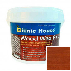 Краска для дерева WOOD WAX PRO безцветная база Bionic-House 0,8л Каштан