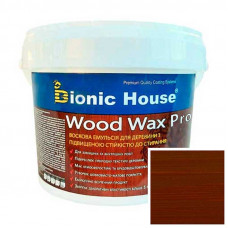 Краска для дерева WOOD WAX PRO безцветная база Bionic-House 0,8л Шоколад