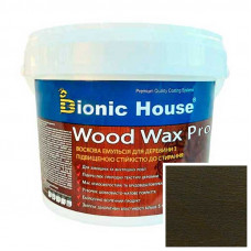 Краска для дерева WOOD WAX PRO безцветная база Bionic-House 0,8л Антрацит