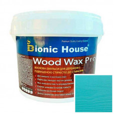 Краска для дерева WOOD WAX PRO Белая База Bionic-House 0,8л Бирюза