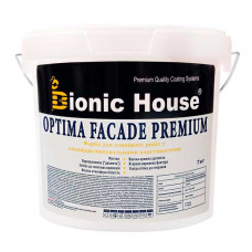Optima Facade Premium - Износоустойчивая гидрофобная акриловая краска для минеральных фасадов Bionic-House 7кг Белая любой RAL оттенок под заказ