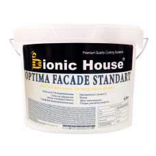 Optima Facade Standard - Износоустойчивая акриловая краска для минеральных фасадов Bionic-House 4,2кг Белая любой RAL оттенок под заказ