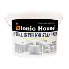 Optima Interior Standard - Акриловая краска для стен и потолков Bionic-House 4,2кг Белая любой RAL оттенок под заказ