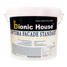 Optima Facade Standard - Износоустойчивая акриловая краска для минеральных фасадов Bionic-House 7кг Белая любой RAL оттенок под заказ