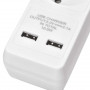 Фільтр живлення Emos (P1523RU) з вимикачем, 2xUSB, 5 розеток, 1.5мм2, 3м, White (25857-03)