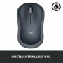 Мишка бездротова Logitech M185 (910-002238) Grey USB (19971-03)