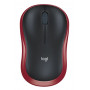 Мишка бездротова Logitech M185 (910-002240) Red USB (20092-03)