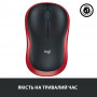 Мишка бездротова Logitech M185 (910-002240) Red USB