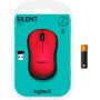 Мишка бездротова Logitech M220 Silent (910-004880) Red USB (21158-03)