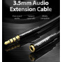 Кабель Vention Audio 3.5 mm M - 3.5 mm F, 2 m, Black (VAB-B06-B200-M) (23010-03)