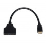 Кабель-розгалужувач Atcom HDMI - 2хHDMI, (M/F), 0.1 м, Black (10901) (22590-03)