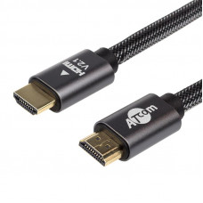 Кабель Atcom (AT23785) Premium HDMI-HDMI ver 2.1, 4К, 5м, Black, пакет