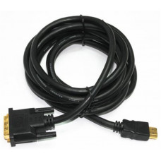 Кабель Cablexpert HDMI - DVI (M/M), двоспрямований, V 1,3, single-link, 18 + 1 pin, 7.5 м, Black (CC-HDMI-DVI-7.5MC)