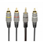 Аудіо-кабель Cablexpert 3.5 мм - 3хRCA (M/M), 1.5 м, Black (CCAP-4P3R-1.5M) (22651-03)