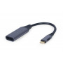 Адаптер Cablexpert USB Type-C - DisplayPort (M/F), 0.15 м, Black (A-USB3C-DPF-01) (27592-03)