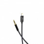 Кабель SkyDolphin SR26 Braided Wire 3.5 мм - Lightning (M/M), 1 м, Black (AUX-000069) (28402-03)