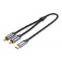 Кабель Vention USB Type-C - 2хRCA (M/M), 2 м, Black (BGUHH) (25893-03)